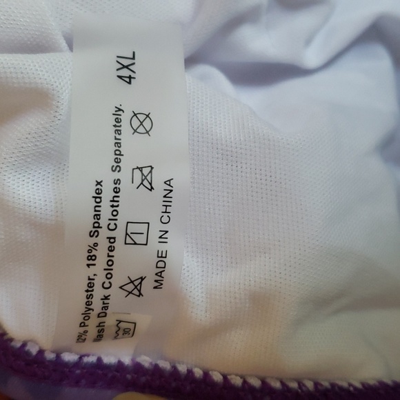 4X 1 piece swimsuit purple and white, floral - Picture 3 of 3